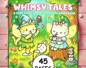 Kleurboek Coco Wyo Fairy Tales, illustraties (digitale download pdf + png)