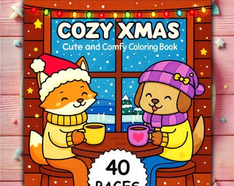 Gezellig kerstkleurboek – winterse taferelen (pdf en png)
