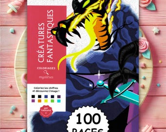 Disney Color By Number Book | Creatures Fantastiques, 100 Pages (Digital Download)