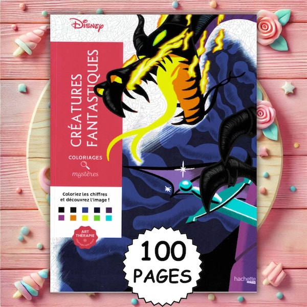 Disney Color By Number Book | Creatures Fantastiques, 100 Pages (Digital Download)