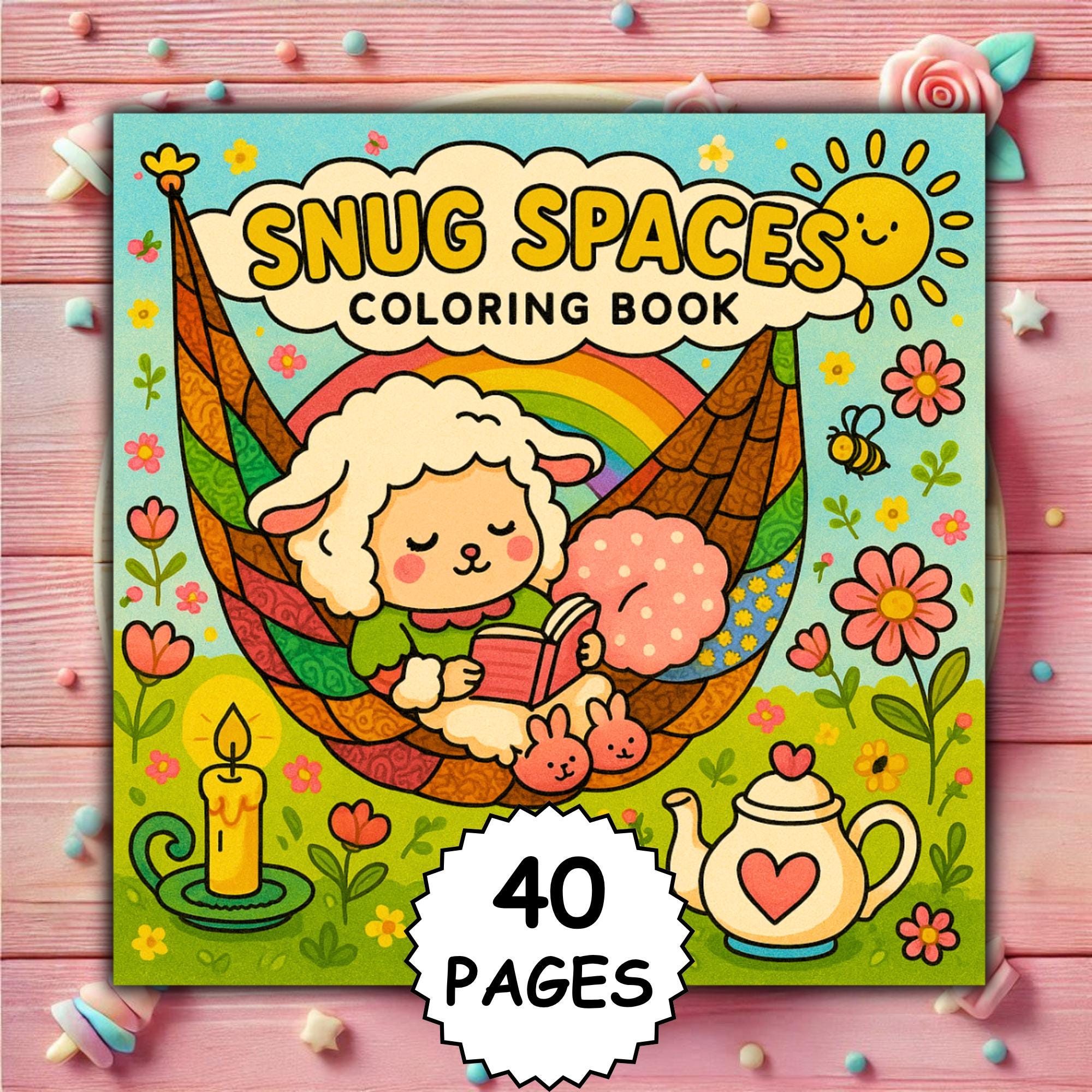 Snug Spaces Coloring Book Digital Download | 40 Bold & Easy Pages PDF + PNG | Coco Wyo Style Printable Art for Adults & Teens