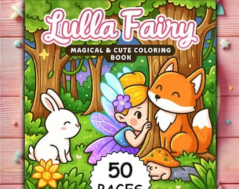 Lulla Fairy Coloring Book: 50 Cozy Pages, Adults & Teens (PDF + PNG for Procreate)