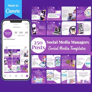 Social Mediabaumer Canva Vorlagen: 250 bearbeitbare Canva Instagram-Vorlagen