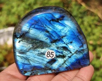 Blue Flash Labradorite Specimen: Polished Crystal Healing Decor #85