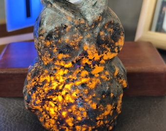 Yooperlite Eule Skulptur: Kristall Tier Dekor