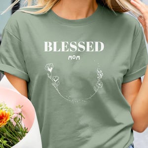 Gesegnete Mutter Shirt, Blumen Muttertag Shirt, jubeln Mutter Shirt, Tanz Mutter Shirt, Mama und ich Outfits, Muttertagsgeschenk, Schwangere Mutter Geschenk