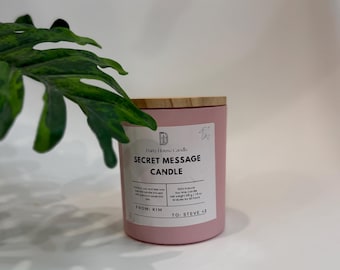 Secret Message Candle – Personalized Hidden Note | Multiple Aromatherapy Scents Available