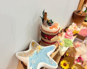 Plaster Shell DIY Kit | Candle & Jewelry Holder Craft