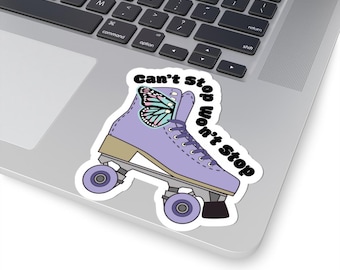 Retro Roller Skate Sticker | Y2K Aesthetic Vinyl Decal