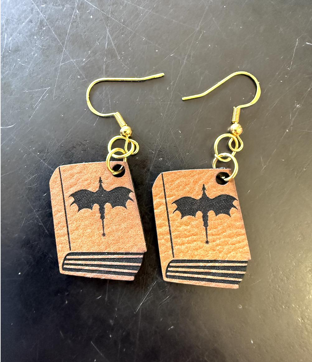 Romantasy Dragon Earrings | Bookish Earrings | Fantasy Book Lover Gift | Hypoallergenic Jewelry | Silver or Gold Hooks
