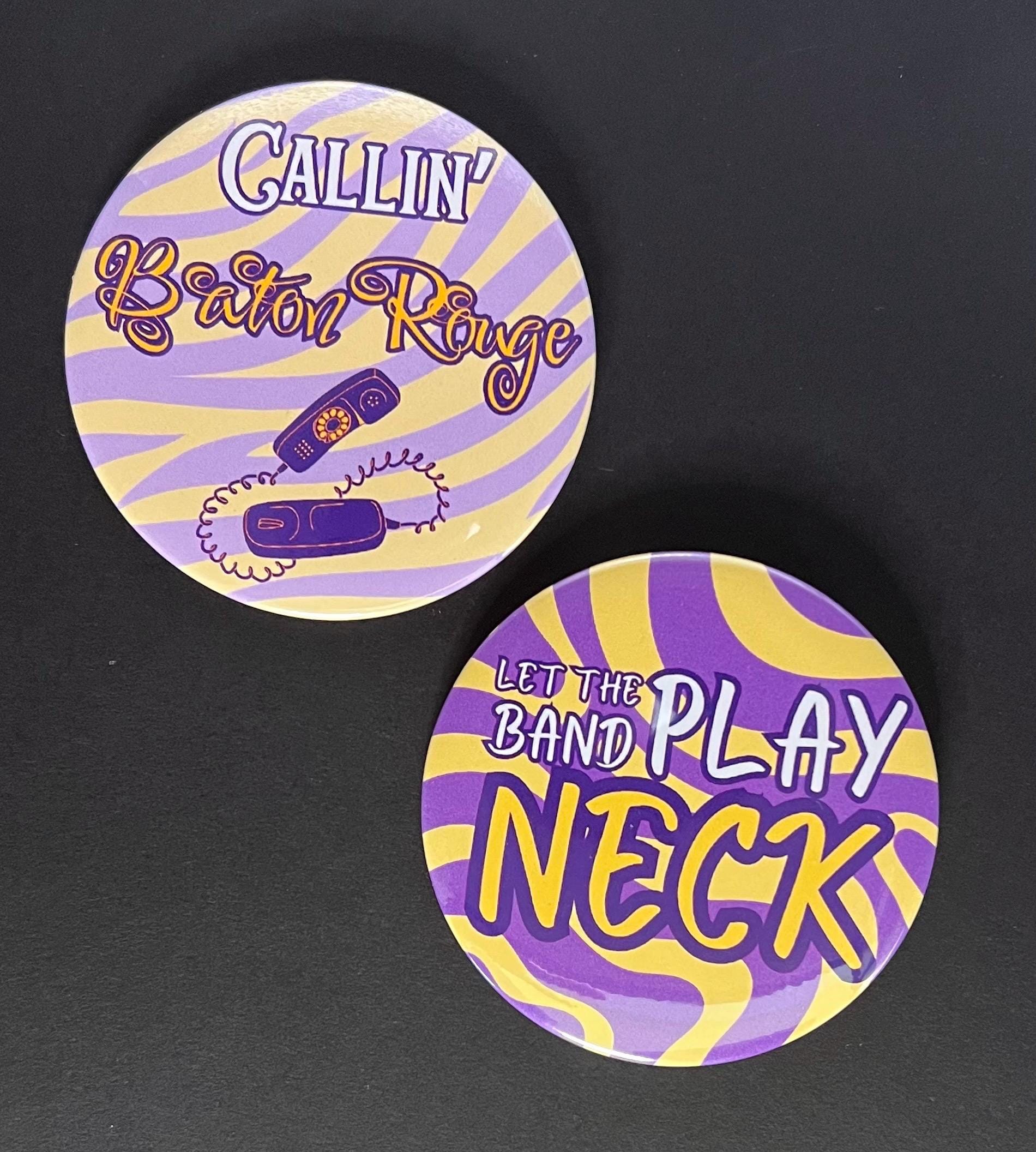 3” Game Day Pin Back Buttons | LSU | Geaux Tigers | College Football ...