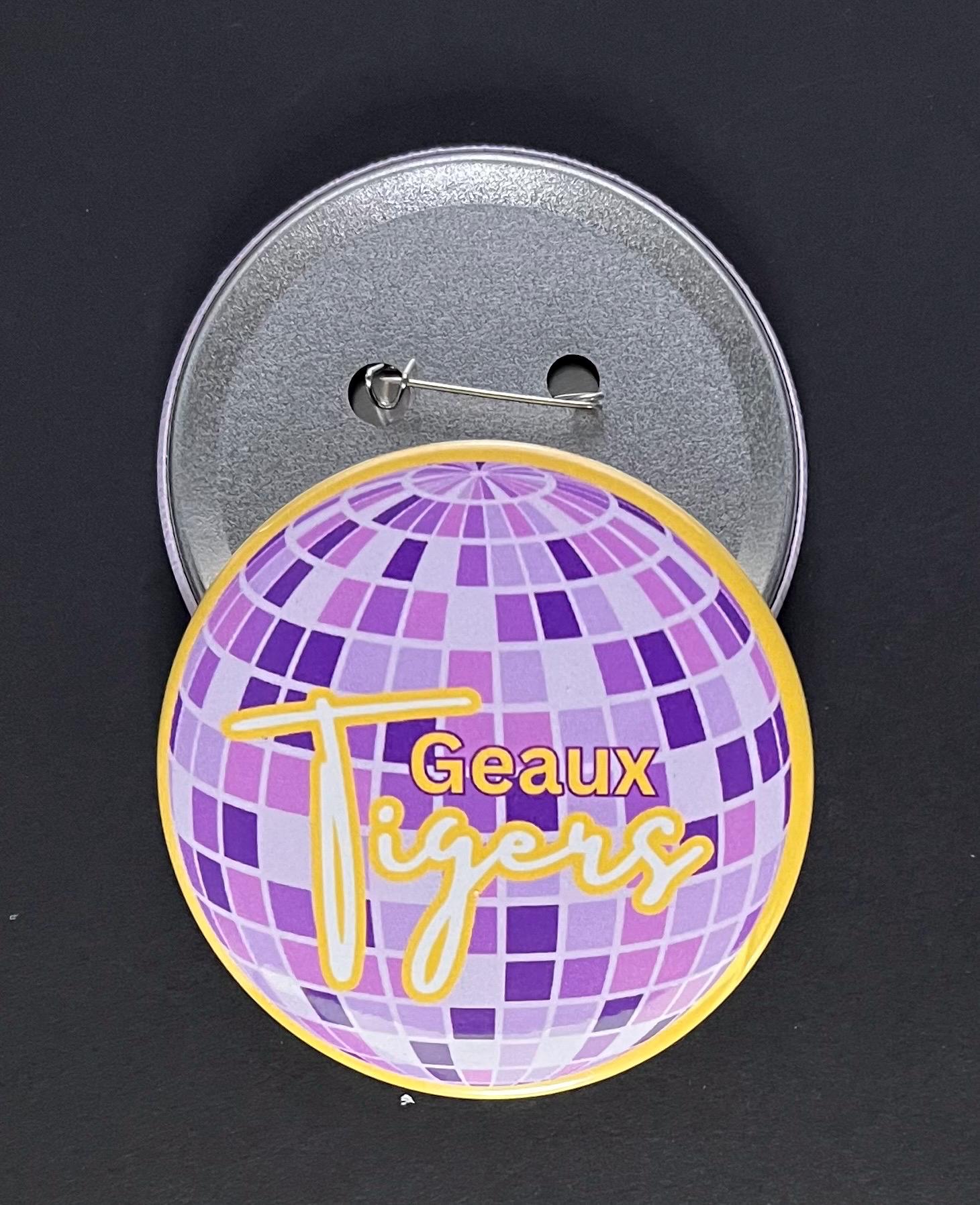 3” Game Day Pin Back Buttons | LSU | Geaux Tigers | College Football ...