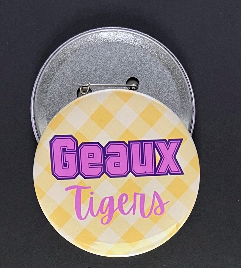 3” Game Day Pin Back Buttons | LSU | Geaux Tigers | College Football ...