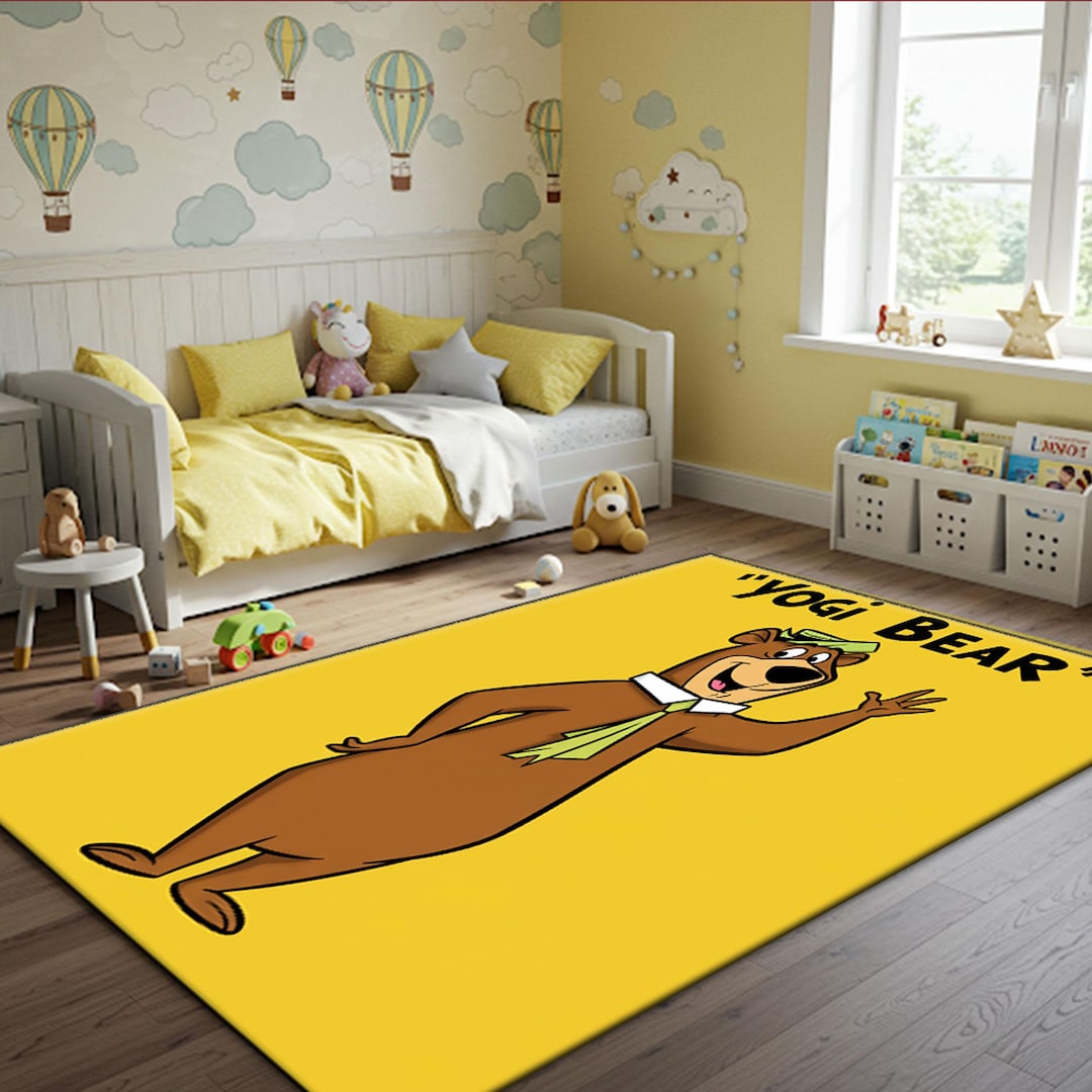 Yogi Bear Rug, Cartoon Rugs, Kids Rug, Children Rug, Hero Rug, Sweety ...