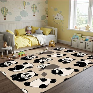 Alfombra Pandas, Alfombra, Alfombras de dibujos animados, Alfombra para niños, Alfombra para niños, Alfombra de héroe, Alfombra dulce, Alfombra linda, Alfombra de entretenimiento, Alfombra de personajes de TV, Alfombra personalizada