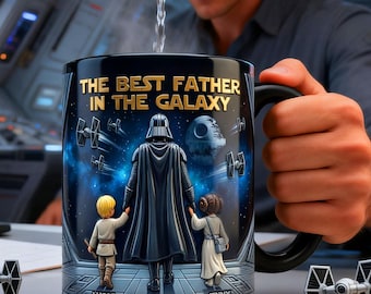 Personalized Dad Mug, Star Wars Dad Mug, Custom Dad Coffee Cup, Dad Gifts with Kids Names, Father's Day Gift, Gift for him, Gift for Father