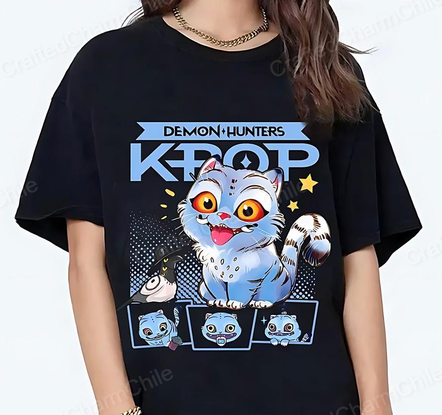 デーモンハンタータイガーシャツ、ダーピー・ザ・タイガー・アンド・バード デーモンハンタータイガーTシャツ、ハンターズタイガーファン、Kポップサジャボーイズシャツ、Kポップデーモンハンター