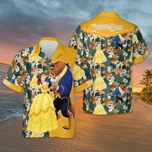 Beauty Beast Hawaiian Shirt, Summer Vacation Shirt, Dlsney Beach Shirt, Princess Tropical Summer Shirts, Hawaii Shirt For Adult & Youth