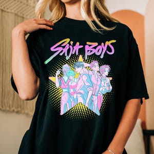 Kpop Saja Boys Shirt, Kpop Demon Hunters T-shirt, Demon Hunters Merch, Kpop Huntrix Pin shirt, Saja Boys Fan Gifts