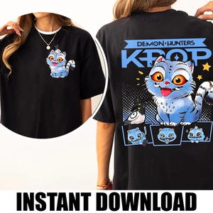 PNG Kpop Demon Hunter Tiger Png, Derpy the Tiger And Bird Demon Hunter Tiger Png, Hunters Tiger fan, Kpop Saja Boys Png, Instant Download