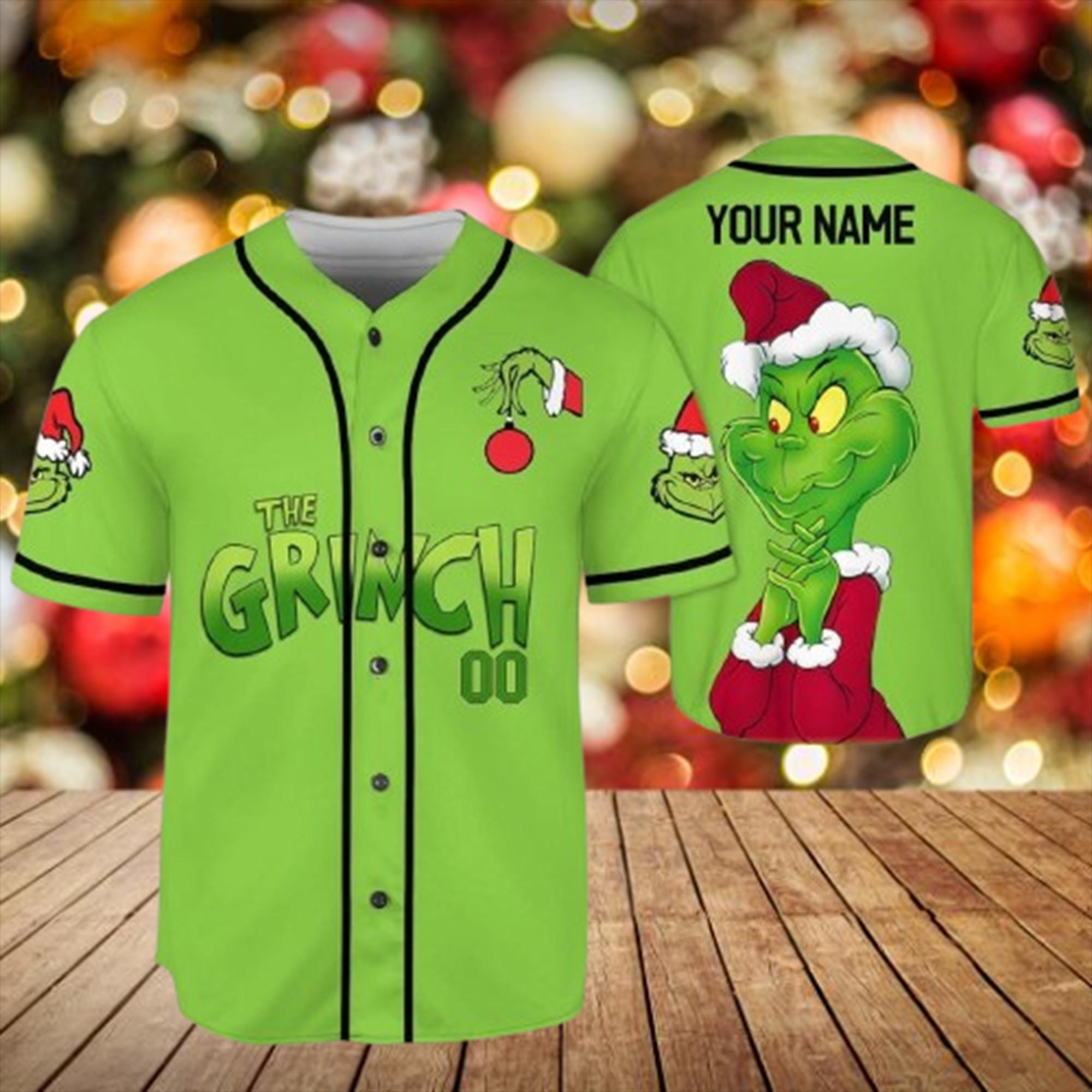 Discover Personalized Funny Character Christmas Baseball Jersey