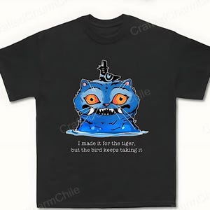 Demon Hunter Tiger shirt, Derpy the Tiger And Bird Demon Hunter Tiger Tee, Hunters Tiger fan, Kpop Saja Boys Shirt, Kpop Demon Hunters