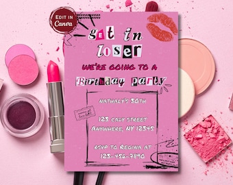 Mean Girls Birthday Invitation: 2000s Throwback Party (Printable PDF) Burn Book