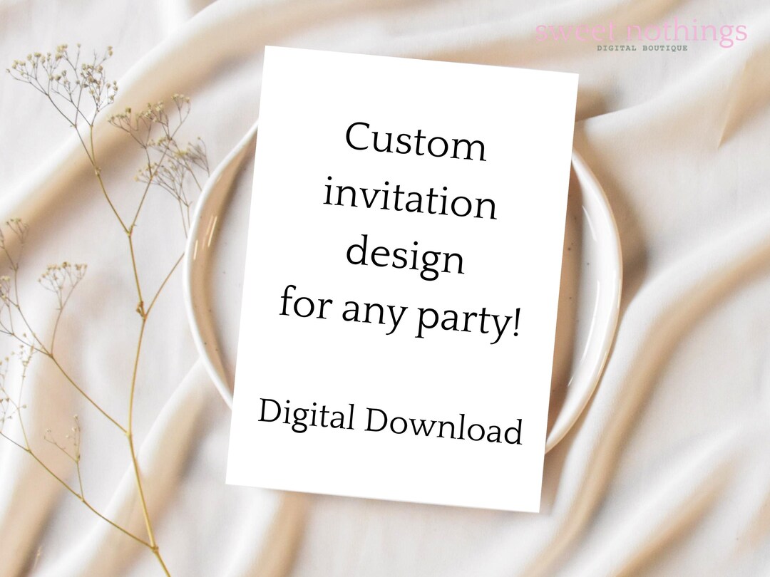 Custom Party Invitation: Personalized Digital Design (PDF) Birthday ...