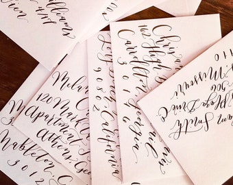 Modern Wedding Envelope Addressing / Hand Calligraphy Envelopes / Wedding Calligraphy / Hand Lettered Envelopes