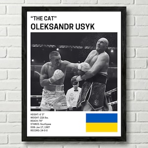 Póster de Alexander Usyk, decoración de pared de luchador, UFC, impresión de artes marciales mixtas, lienzo de MMA para gimnasio en casa, decoración de pared para fanáticos de los deportes, cueva del hombre