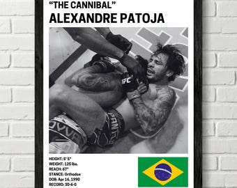 Póster de Alexandre Pantoja, decoración de pared de luchador, UFC, impresión de artes marciales mixtas, lienzo de MMA para gimnasio en casa, decoración de pared para aficionados al deporte, cueva del hombre