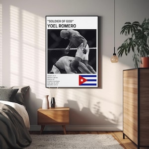 Yoel Romero Poster, Fighter Wall Art Decor, Soldier Of God, MMA, Mixed Martial Arts Print