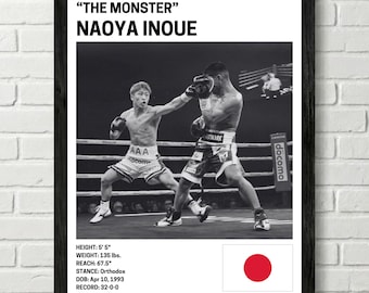 井上尚弥プリント、ボクシングアートプリント、ボクシングアートの壁