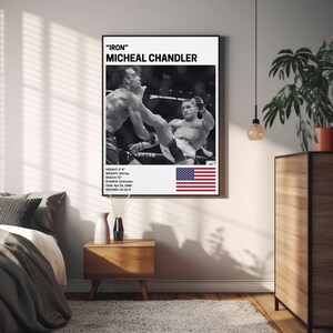 Pôster de Michael Chandler, decoração de parede de lutador, ferro, MMA, impressão de artes marciais mistas
