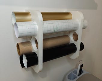 Suporte de parede em rolo de vinil – Armazenamento prático e elegante