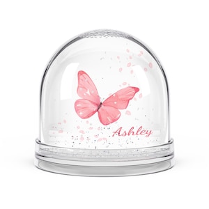 Custom Butterfly Snow Globe: Personalized Keepsake Gift image 1