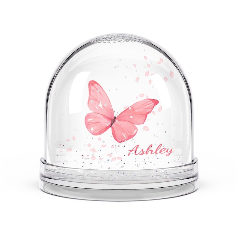 Custom Butterfly Snow Globe: Personalized Keepsake Gift image 1