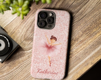 Personalized Pink Ballerina Phone Case: Protective Dance Gift