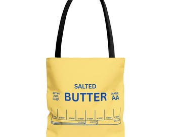 Salted Butter Tote Bag: Fun Food Lover&#39;s Grocery Bag