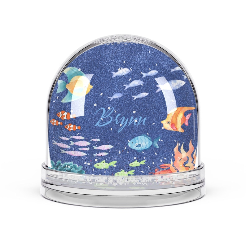 Aquatic Snow Globe: Underwater Scene Keepsake - Marine Decor image 1