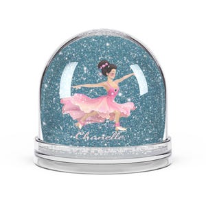 Figure Skater Snow Globe, Personalized Ice Skater Keepsake, Elegant Gift for Dancers, Home Decor, Dancing Ornament, Dance Recital