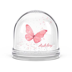 Custom Butterfly Snow Globe: Personalized Keepsake Gift image 2
