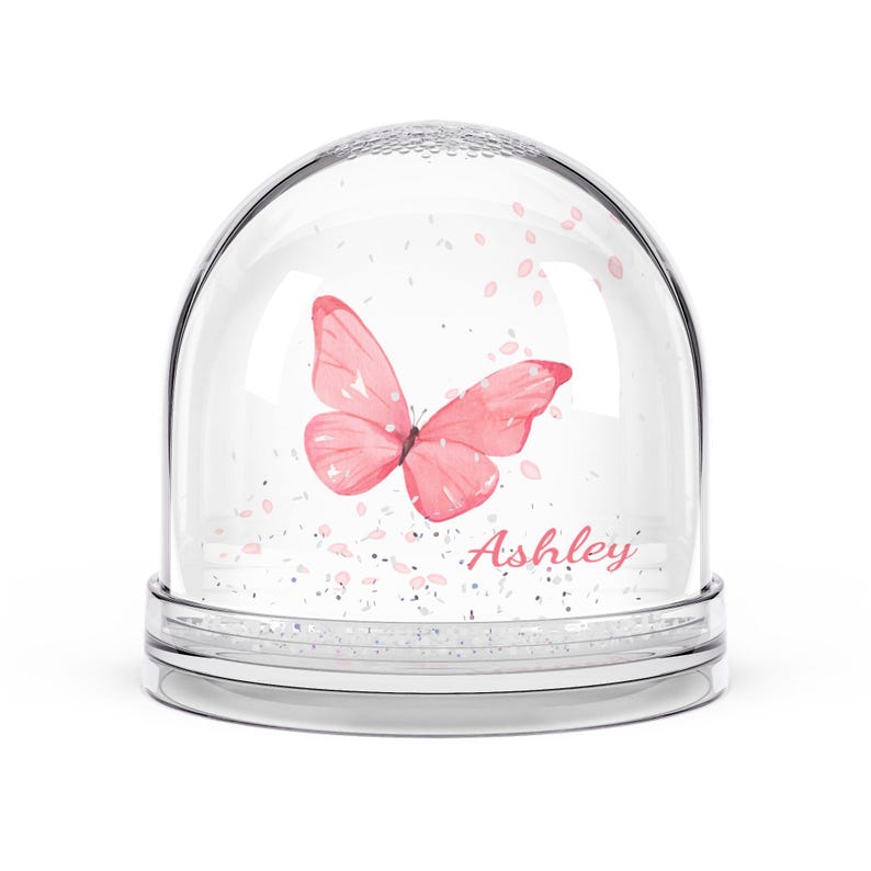 Custom Butterfly Snow Globe: Personalized Keepsake Gift image 2