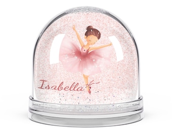 Personalized Ballerina Snow Globe: Dance Lover Gift