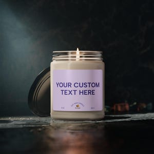 Custom Candle, Blank Label Candle, Private Label Candle, Custom Logo, Personalized Candle, Gift for Her, Best Friend Gift, Funny Candles
