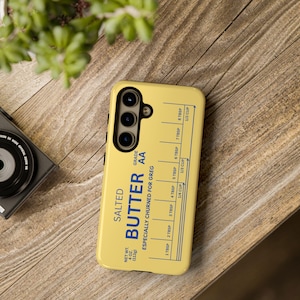 Personalized Butter Phone Case, Salted Butter Tough Phone Cover, Protective Case for iPhone, Pixel & Galaxy Phones  Funny Friend Gift