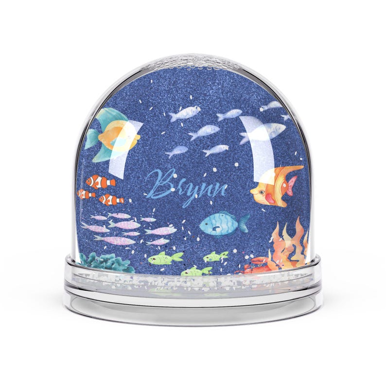 Aquatic Snow Globe: Underwater Scene Keepsake - Marine Decor image 2