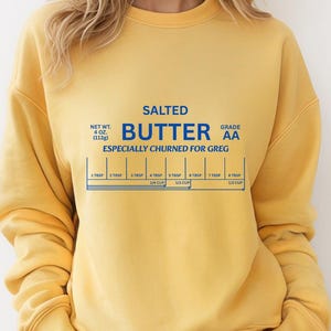 Comfort Colors Salted Butter Sweatshirt: Retro Foodie Crewneck