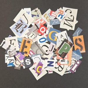 100+ Ransom Note Letters Stash Scrapbooking Letters Alphabet Cutouts Letters for Junk Journaling Magazine Letters Decoupage Collage