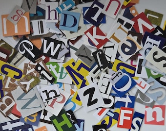 125+ Magazine Letters Ransom Note Letter Stash Scrapbooking Letters Alphabet Cutouts Letters for Junk Journaling Decoupage Collage